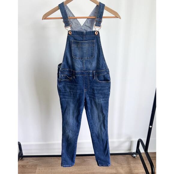 Vineyard Vines VV Girls Denim Overalls Jeans Pants Indigo Size 12 - Picture 1 of 7